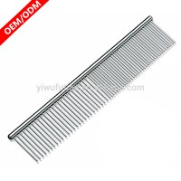 The Comfortable 7 Inch Pet Grooming Comb with Different-spaced Rounded Hypoallergenic Stainless Steel Teeth