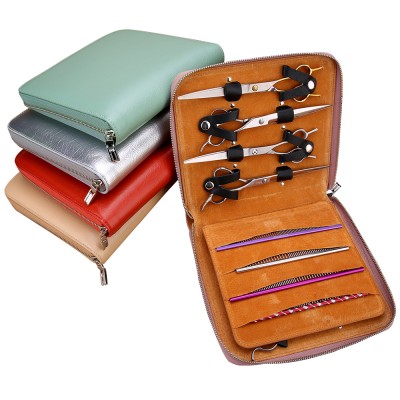 high quality pet grooming tools 6 color 2 style scissors leather tool bag